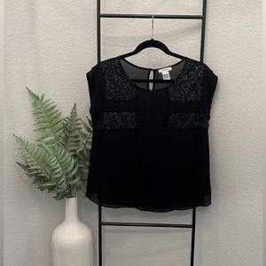 Black sheer top